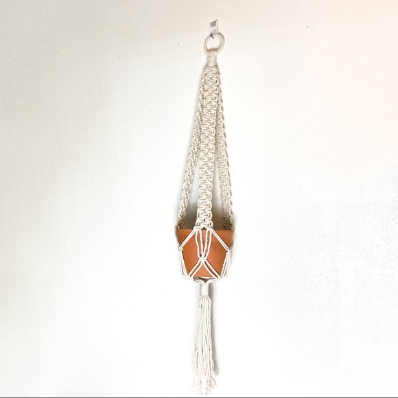 38” and 31” Set of 2 Macrame Plant Holders - Picture 3 of 11